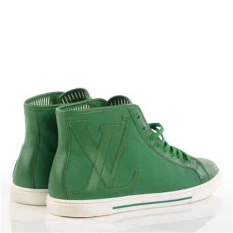 louis vuitton green sneakers|louis vuitton high top sneakers.